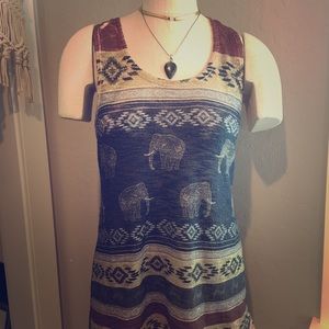 Boho knit tank top